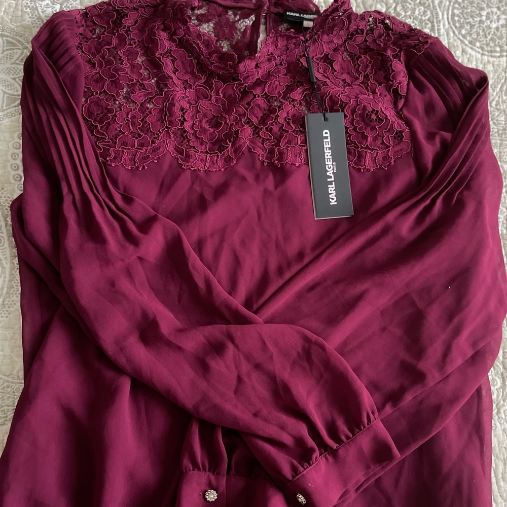 Brand new with tags Large size Karl Lagerfeld Paris blouse